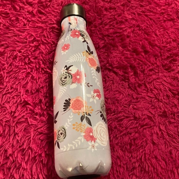 Flower Reusable Tin Water Bottle - Picture 1 of 6
